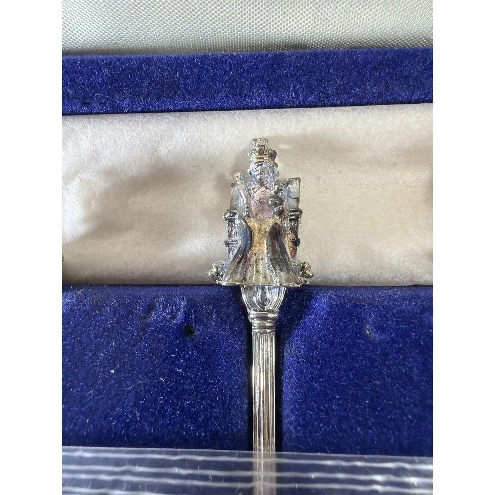 Vintage Sandringham Coronation Spoon‎ Set 6pc WAPW Silver Plate Great Britain